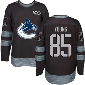 Men's Ty Young Vancouver Canucks 1917-2017 100th Anniversary Jersey - Black Authentic