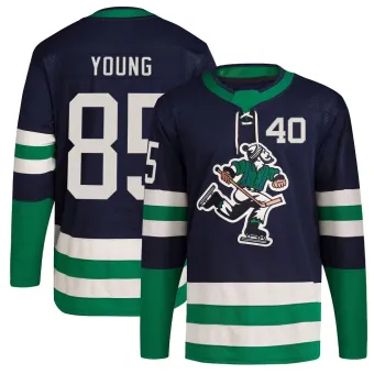 Men's Ty Young Vancouver Canucks Reverse Retro 2.0 Jersey - Navy Authentic